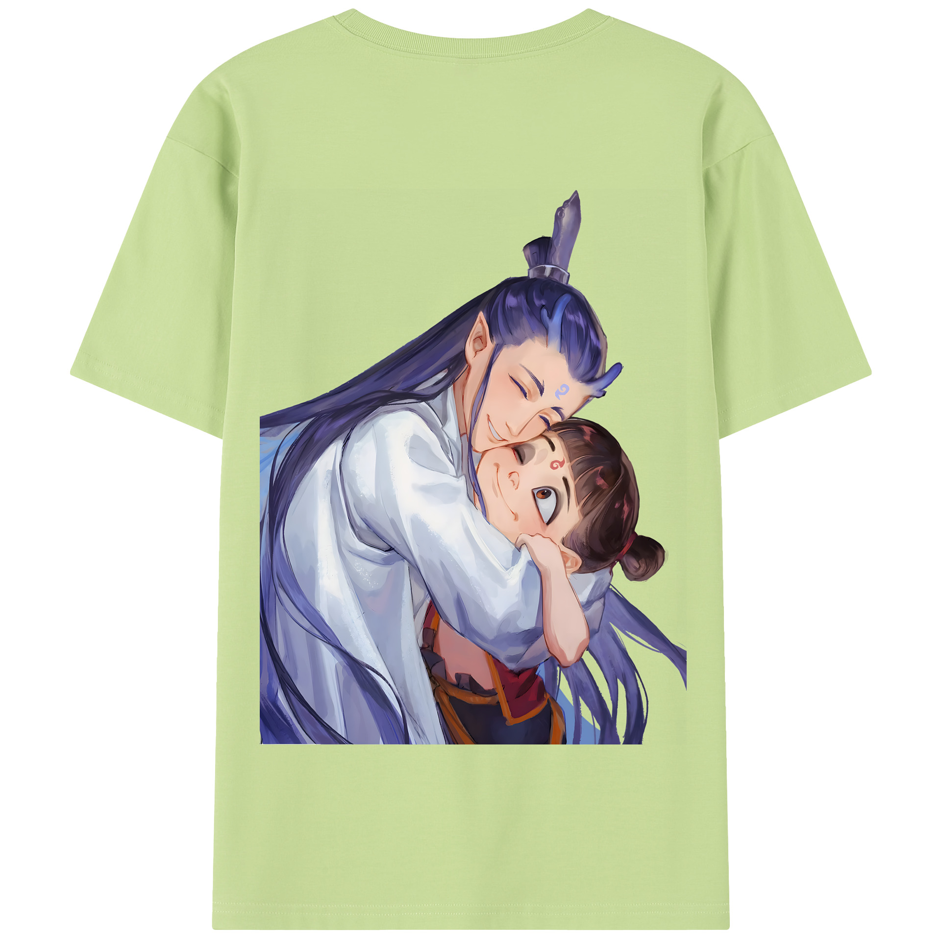 （画像用） Ne Zha 2 ナタ 魔童の大暴れ 綿100％半袖Tシャツ（背面プリント）